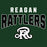 Text 'REAGAN RATTLERS' with a logo on a green background - Classic t-shirt design 234
