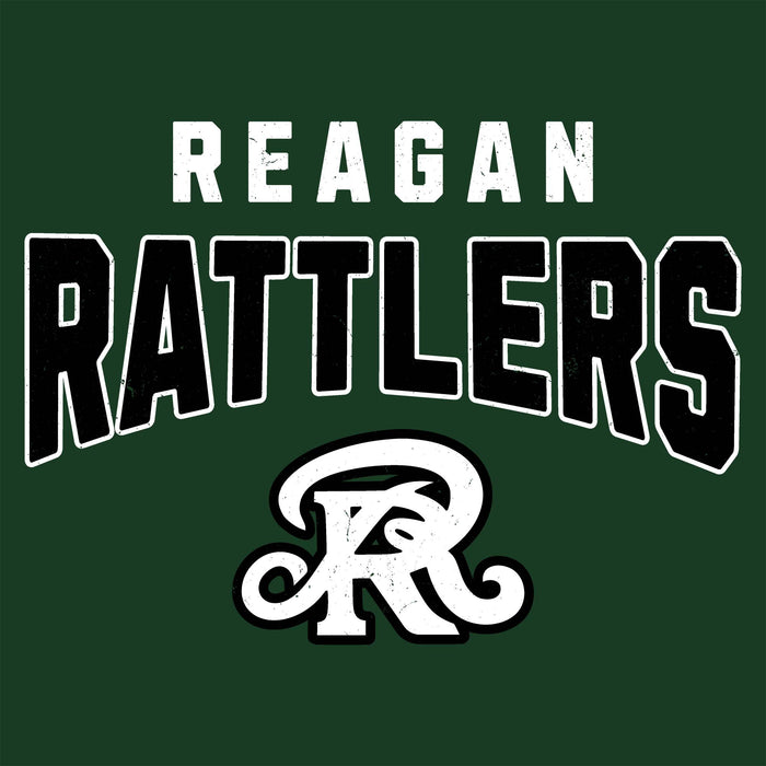 Text 'REAGAN RATTLERS' with a logo on a green background - Classic t-shirt design 234