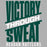 Motivational quote 'Victory Through Sweat' with 'Reagan Rattlers' on a gray background - classic t-shirt design 241