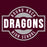 Close-up view of Round Rock High School Dragons Maroon Classic Unisex T-shirt 011