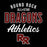 Round Rock All-Star Dragons Athletics graphic design on a black background, featuring distressed white and maroon lettering with an 'RR' logo.