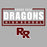 Close-up view of Round Rock High School Dragons Women's Grey SoftStyle T-shirt 049