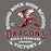 Close-up view of Round Rock High School Dragons Dark Grey Classic Unisex T-shirt 206