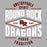 Clos-up view of Round Rock High School Dragons Women's Grey SoftStyle T-shirt 210
