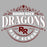 Close-up view of Round Rock High School Dragons Women's Grey SoftStyle T-shirt 211