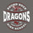 Close-up view of Round Rock High School Dragons Dark Grey Classic Unisex T-shirt 218