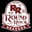 Close-up view of Round Rock High School Dragons Unisex 3/4 sleeve Raglan T-shirt 219