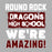 Close-up view of Round Rock High School Dragons Women's Grey SoftStyle T-shirt 231