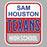 Close-up view of Sam Houston High School Texans Unisex 3/4 sleeve Raglan T-shirt 001