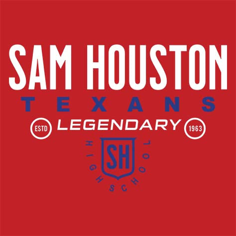 Sam Houston High School Red Classic Hoodie 03