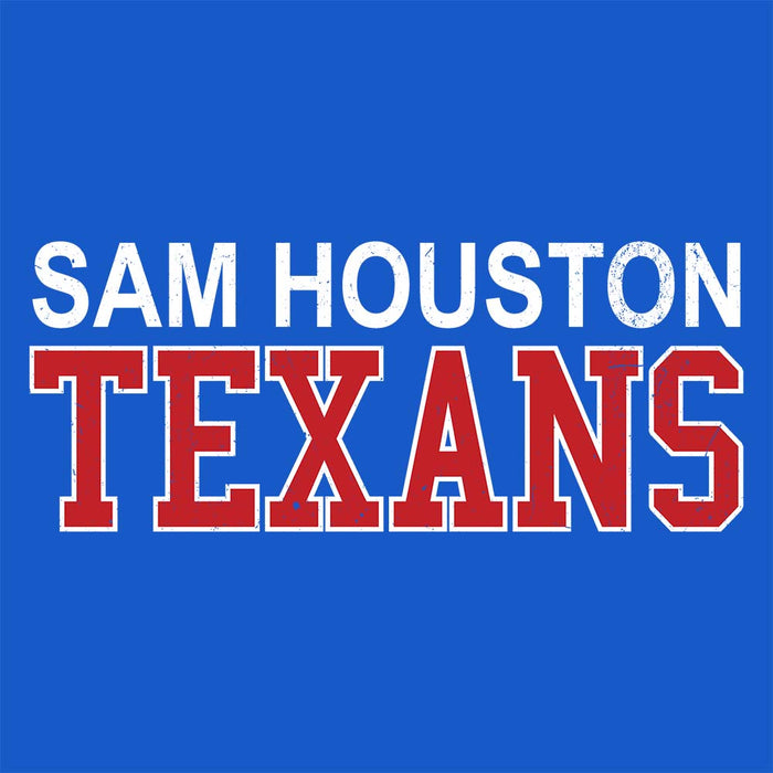 Close-up view of Sam Houston High School Texans Royal Blue Classic Unisex T-shirt 010