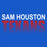 Close-up view of Sam Houston High School Texans Royal Blue Classic Unisex T-shirt 024