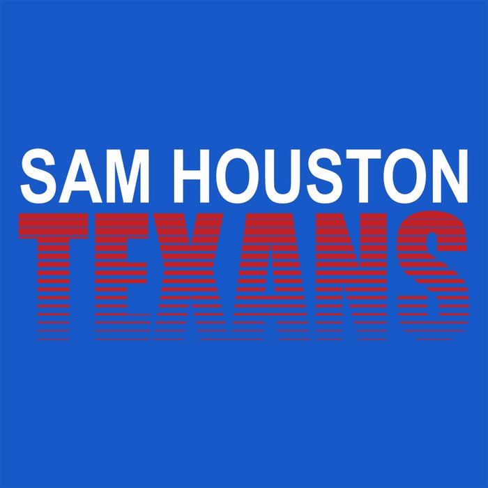 Close-up view of Sam Houston High School Texans Royal Blue Classic Unisex T-shirt 024