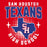 Close-up view of Sam Houston High School Texans Red Classic Unisex T-shirt 204