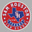 Close-up view of Sam Houston High School Texans Unisex 3/4 sleeve Raglan T-shirt 215