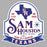 Close-up view of Sam Houston High School Texans Unisex 3/4 sleeve Raglan T-shirt 219