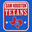 Close-up view of Sam Houston High School Texans Royal Blue Classic Unisex T-shirt 001