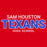 Red square graphic with the text 'SAM HOUSTON TEXANS HIGH SCHOOL' in white and blue lettering.