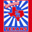 A square graphic design featuring a red silhouette of Texas with the letters 'SH' in blue, set against a blue and white sunburst background. The words 'Sam Houston' appear in white with a red outline at the top, and 'TEXANS' appears in large red letters with white outlines at the bottom.