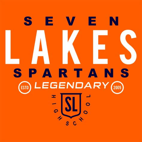 Seven Lakes High School Orange Unisex T-shirt 03