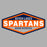 Close-up view of Seven Lakes High School Spartans Grey Women's T-shirt 009