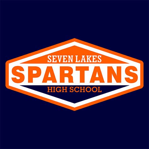 Seven Lakes High School Navy Unisex T-shirt 09
