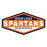 Close-up view of Seven Lakes High School Spartans Unisex 3/4 sleeve Raglan T-shirt 009