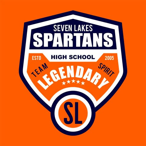 Seven Lakes High School Orange Unisex Hoodie 14
