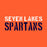 Close-up view of Seven Lakes High School Spartans Orange Classic Unisex T-shirt 017