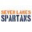 Close-up view of Seven Lakes High School Spartans Unisex 3/4 sleeve Raglan T-shirt 017