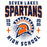 Close-up view of Seven Lakes High School Spartans Unisex 3/4 sleeve Raglan T-shirt 204