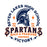 Close-up view of Seven Lakes High School Spartans Unisex 3/4 sleeve Raglan T-shirt 206