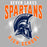 Close-up view of Seven Lakes High School Spartans Grey Women's T-shirt 213