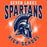 Close-up view of Seven Lakes High School Spartans Orange Classic Unisex T-shirt 213