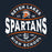 Close-up view of Seven Lakes High School Spartans Navy Blue Classic Unisex T-shirt 218