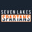 Close-up view of Seven Lakes High School Spartans Navy Women's T-shirt 031