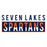 Close-up view of Seven Lakes High School Spartans Unisex 3/4 sleeve Raglan T-shirt 031