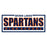 Close-up view of Seven Lakes High School Spartans Unisex 3/4 sleeve Raglan T-shirt 049