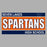 Close-up view of Seven Lakes High School Spartans Grey Women's T-shirt 098