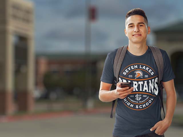 Seven Lakes High School Spartans Premium T-shirts All Products Page