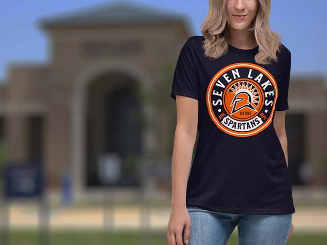 Seven Lakes High School Spartans Women's T-shirts
