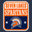 Close-up view of Seven Lakes High School Spartans Unisex 3/4 sleeve Raglan T-shirt 001