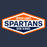 Close-up view of Seven Lakes High School Spartans Unisex 3/4 sleeve Raglan T-shirt 009