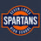 Close-up view of Seven Lakes High School Spartans Unisex 3/4 sleeve Raglan T-shirt 011