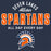 Close-up view of Seven Lakes High School Spartans Unisex 3/4 sleeve Raglan T-shirt 040