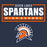 Close-up view of Seven Lakes High School Spartans Unisex 3/4 sleeve Raglan T-shirt 049