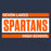 Close-up view of Seven Lakes High School Spartans Unisex 3/4 sleeve Raglan T-shirt 098