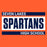 A graphic design featuring the text 'SEVEN LAKES SPARTANS HIGH SCHOOL' in white and navy blue on a distressed orange background. Seven Lakes High School Spartans Orange Classic Unisex T-shirt 098
