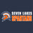 Close-up view of Seven Lakes High School Spartans Unisex 3/4 sleeve Raglan T-shirt 200