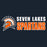 Seven Lakes Spartans logo featuring an orange and white Spartan helmet graphic next to the text 'SEVEN LAKES SPARTANS' in white and orange, set against a solid dark navy background. Seven Lakes High School Spartans Women's Navy Blue SoftStyle T-shirt 200
